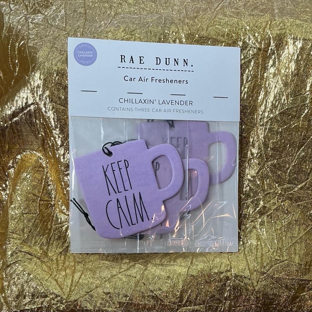 Rae Dunn “KEEP CALM”  Chillaxin' Lavender Car Air Fresheners